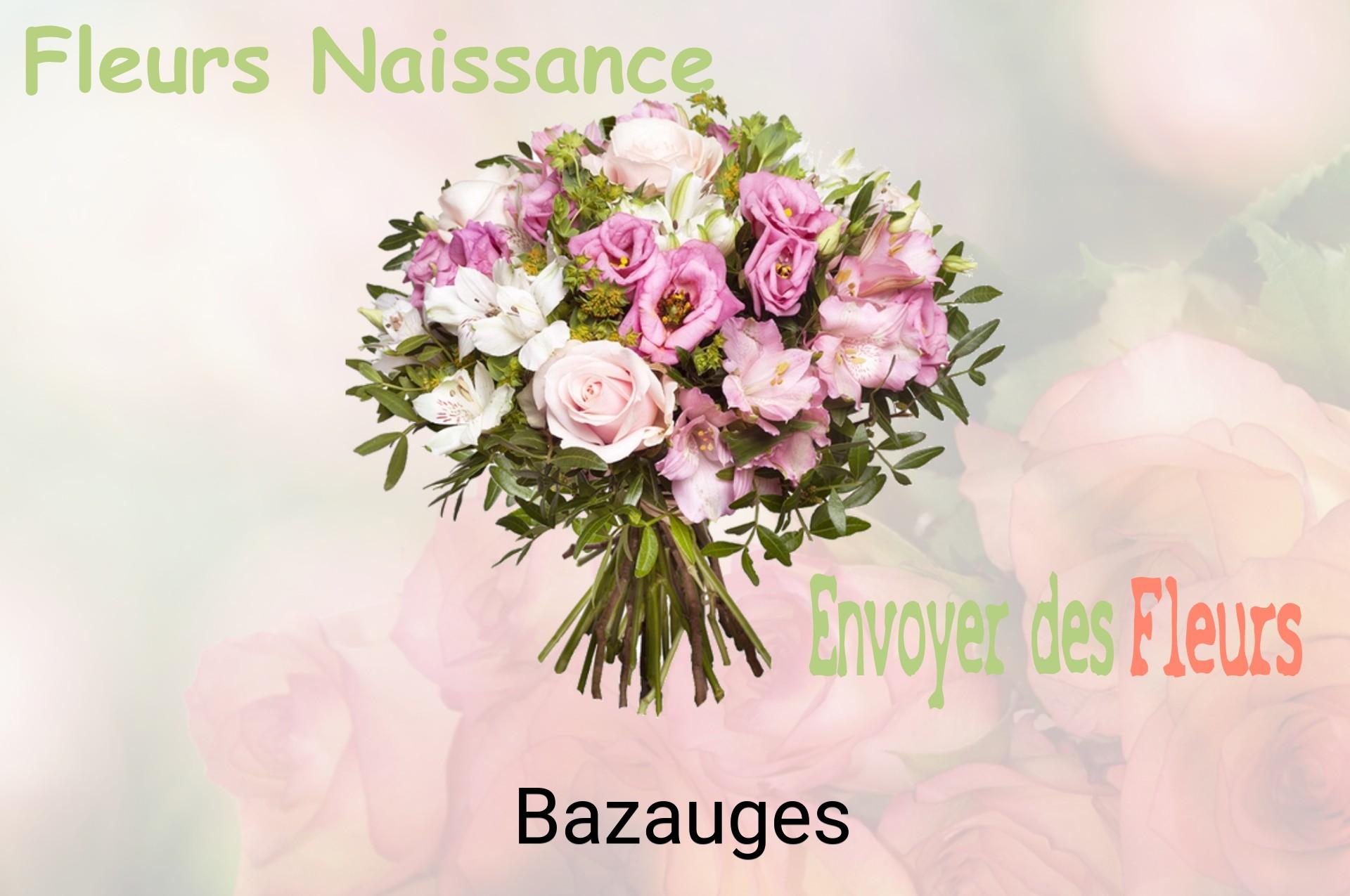Bouquet de fleurs de naissance livré à Bazauges