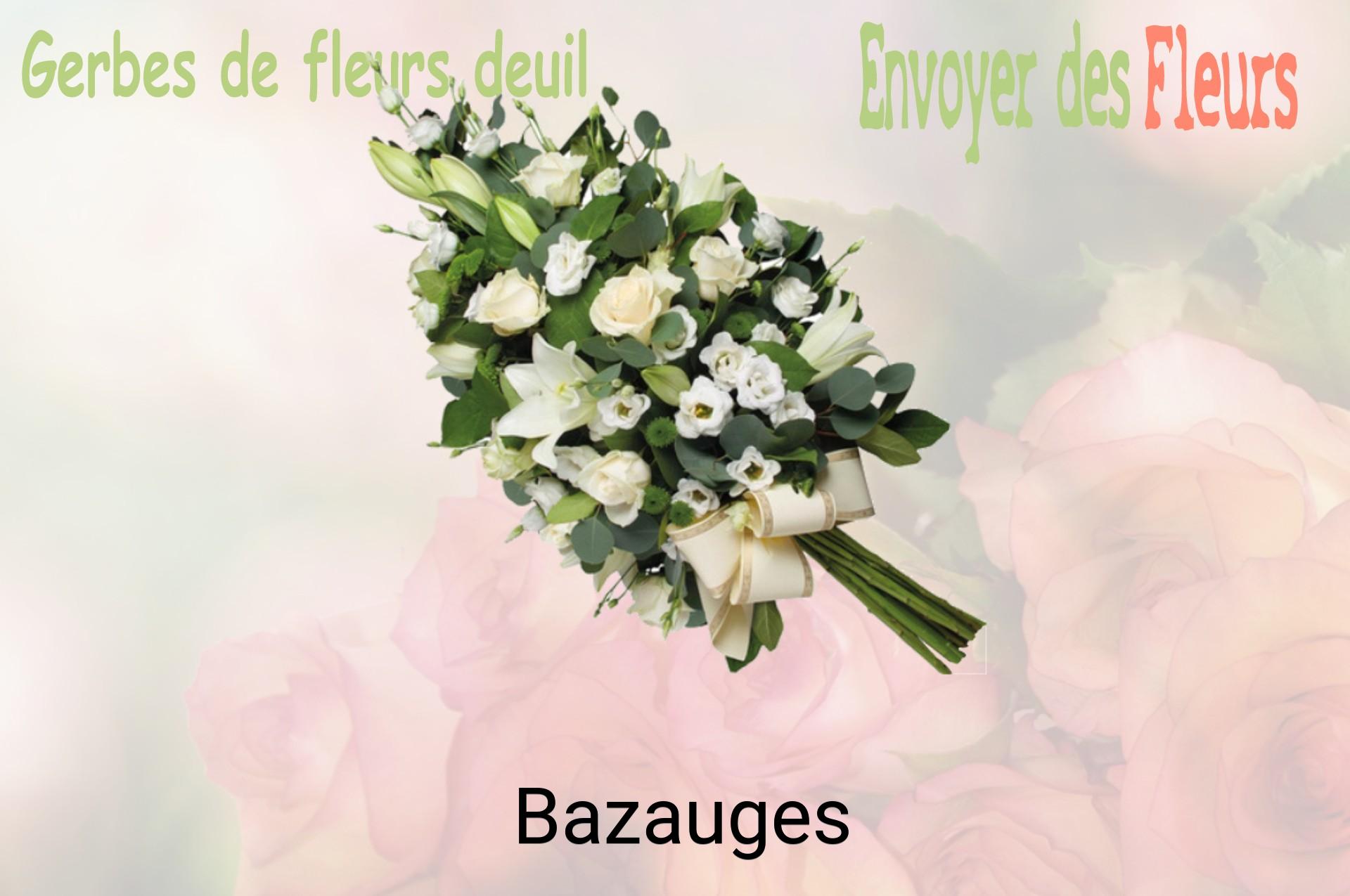 Gerbe de fleurs de deuil livrée à Bazauges
